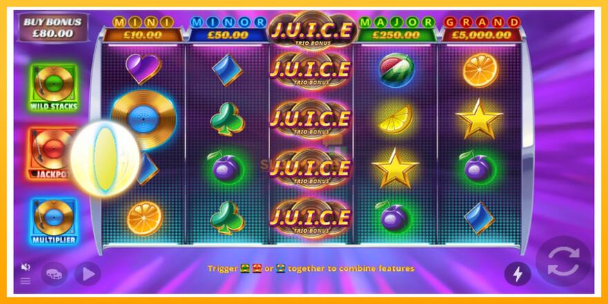 Máquina de jogos J.U.I.C.E. Trio Bonus - chance de ganhar dinheiro, foto 3