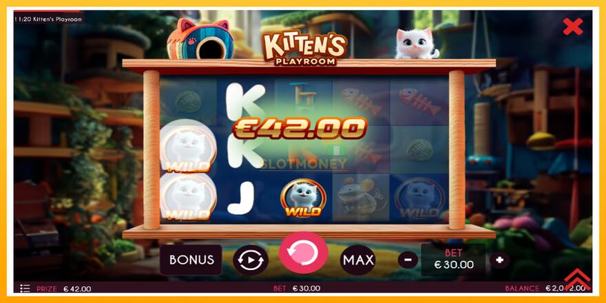 Máquina de jogos Kittens Playroom - chance de ganhar dinheiro, foto 4