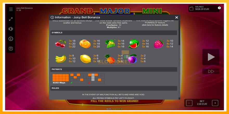 Máquina de jogos Juicy Bell Bonanza - chance de ganhar dinheiro, foto 7