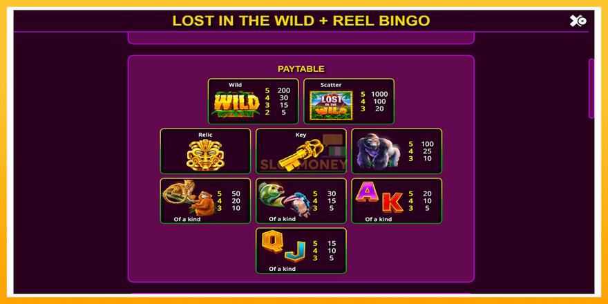 Máquina de jogos Lost in the Wild with Reel Bingo - chance de ganhar dinheiro, foto 6