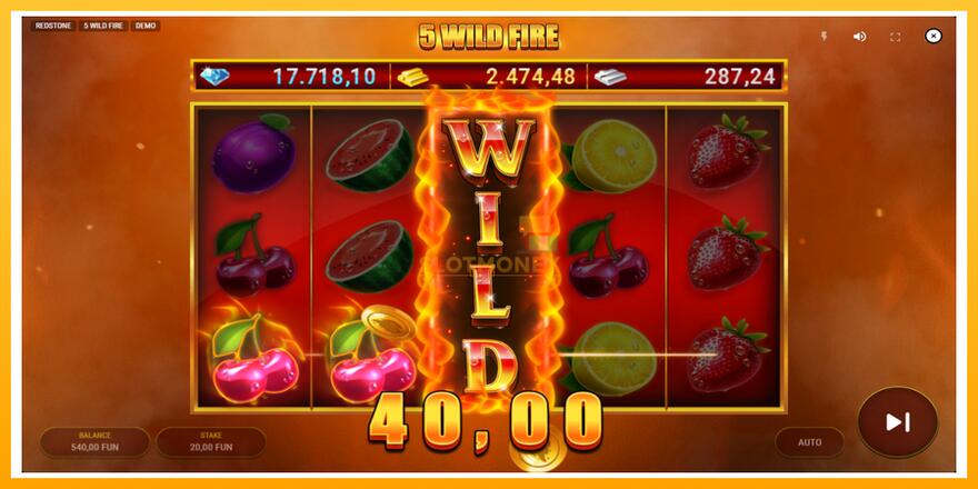 Máquina de jogos 5 Wild Fire - chance de ganhar dinheiro, foto 3