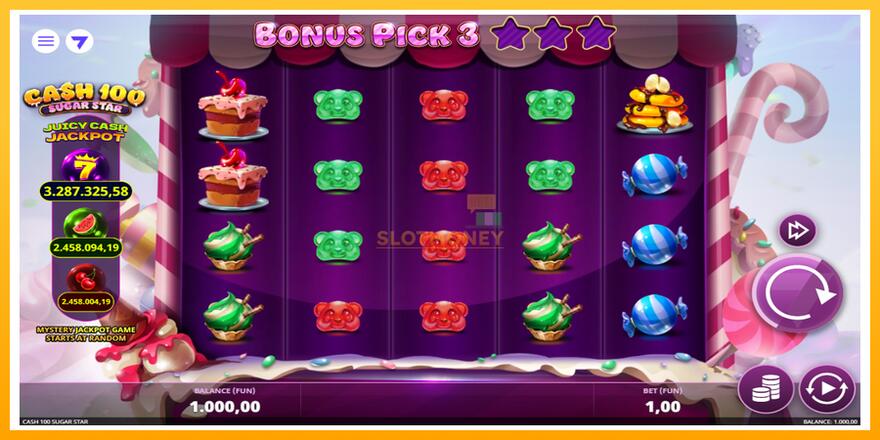 Máquina de jogos Cash 100 Sugar Star - chance de ganhar dinheiro, foto 1