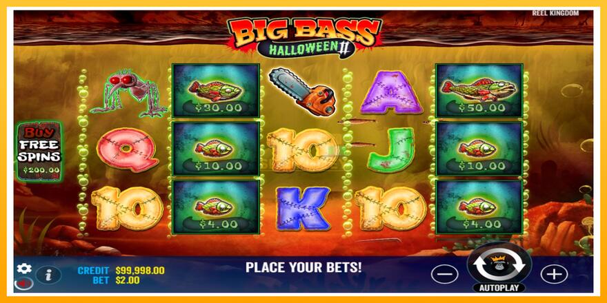 Máquina de jogos Big Bass Halloween II - chance de ganhar dinheiro, foto 2