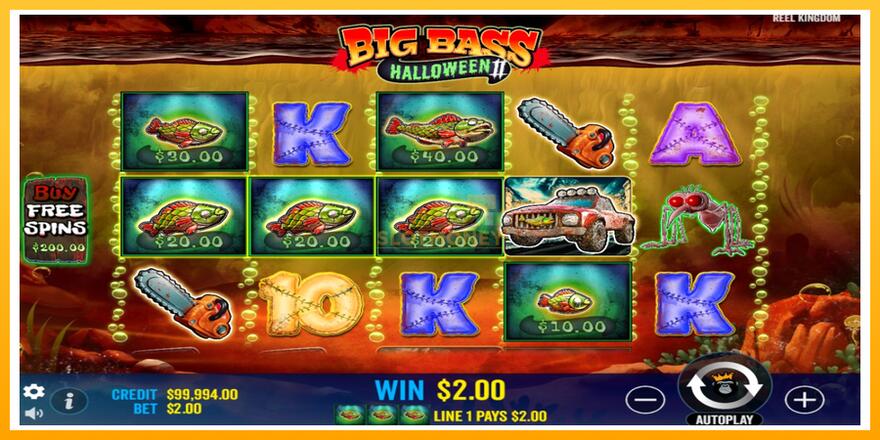 Máquina de jogos Big Bass Halloween II - chance de ganhar dinheiro, foto 3