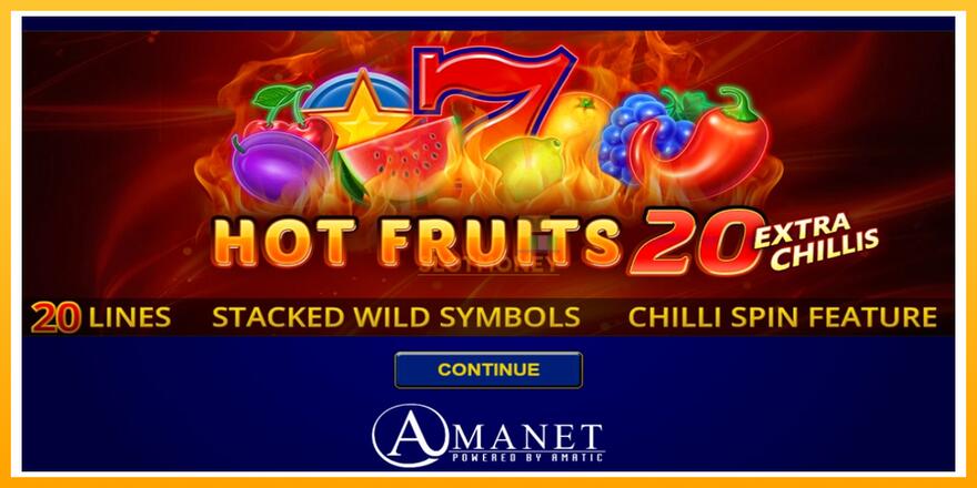 Máquina de jogos Hot Fruits 20 Extra Chillis - chance de ganhar dinheiro, foto 1