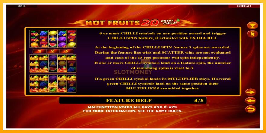 Máquina de jogos Hot Fruits 20 Extra Chillis - chance de ganhar dinheiro, foto 6