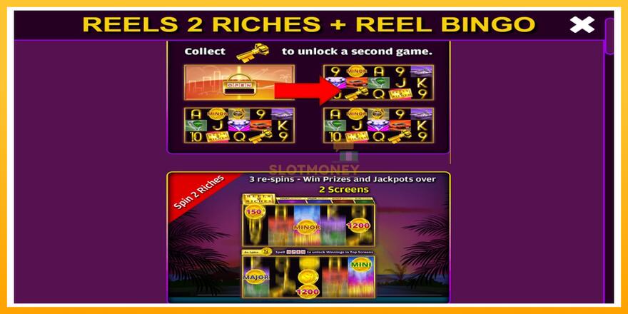 Máquina de jogos Reels 2 Riches with Reel Bingo - chance de ganhar dinheiro, foto 4