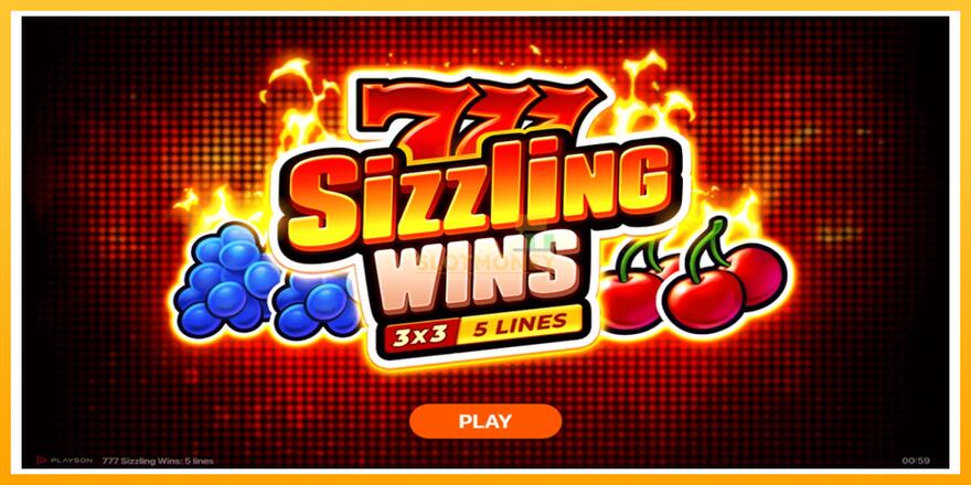 Máquina de jogos 777 Sizzling Wins: 5 Lines - chance de ganhar dinheiro, foto 1