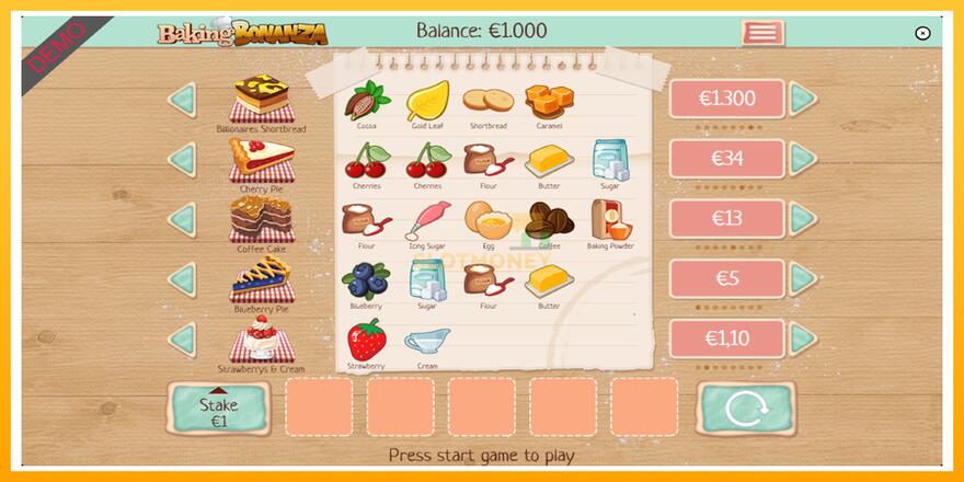 Máquina de jogos Baking Bonanza - chance de ganhar dinheiro, foto 2