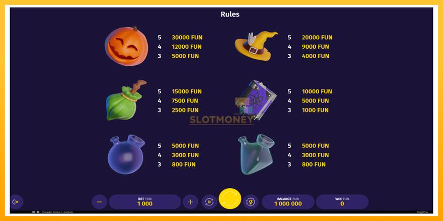 Máquina de jogos Pumpkin Potion - chance de ganhar dinheiro, foto 5