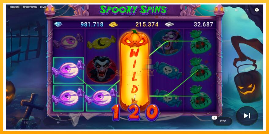 Máquina de jogos Spooky Spins - chance de ganhar dinheiro, foto 4