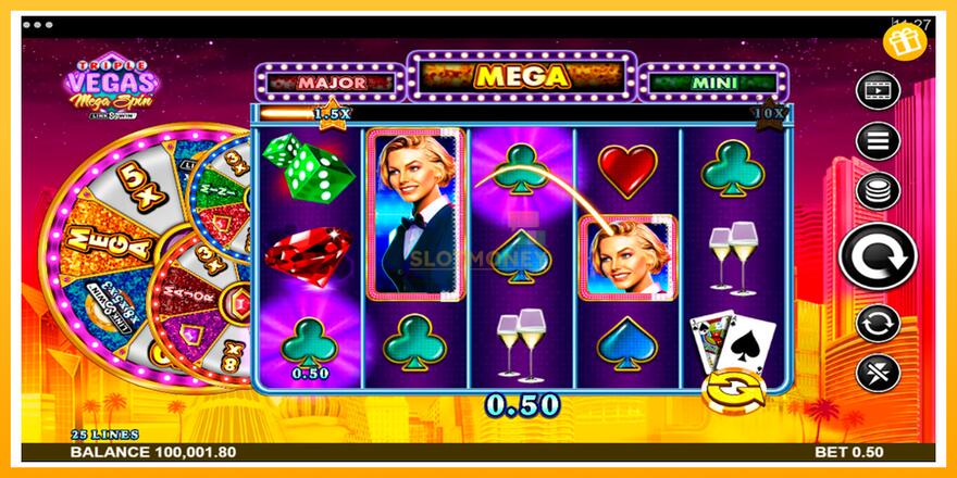 Máquina de jogos Triple Vegas Mega Spin - chance de ganhar dinheiro, foto 4