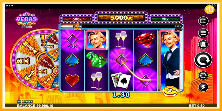 Máquina de jogos Triple Vegas Mega Spin - chance de ganhar dinheiro, foto 5