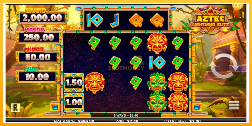 Máquina de jogos Aztec Lightning Blitz - chance de ganhar dinheiro, foto 3