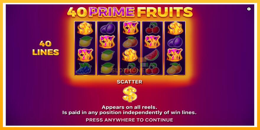 Máquina de jogos 40 Prime Fruits - chance de ganhar dinheiro, foto 1