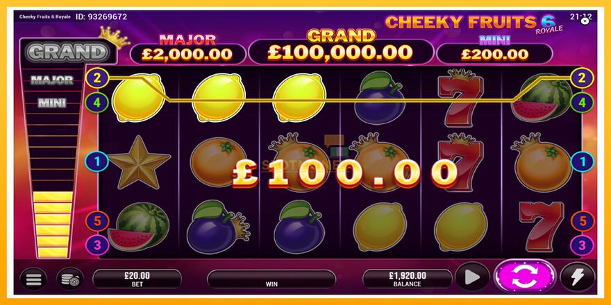 Máquina de jogos Cheeky Fruits 6 Royale - chance de ganhar dinheiro, foto 3