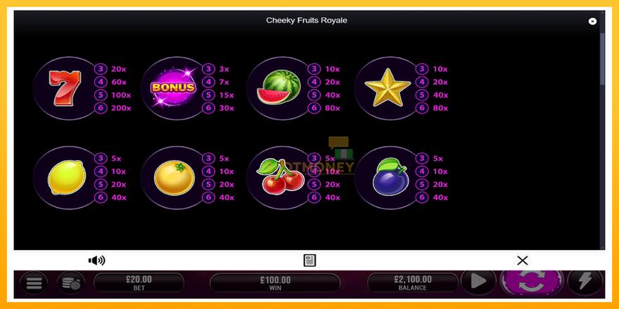 Máquina de jogos Cheeky Fruits 6 Royale - chance de ganhar dinheiro, foto 5