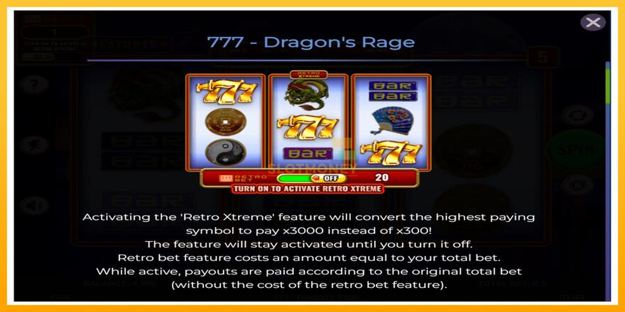 Máquina de jogos 777 - Dragons Rage - chance de ganhar dinheiro, foto 4