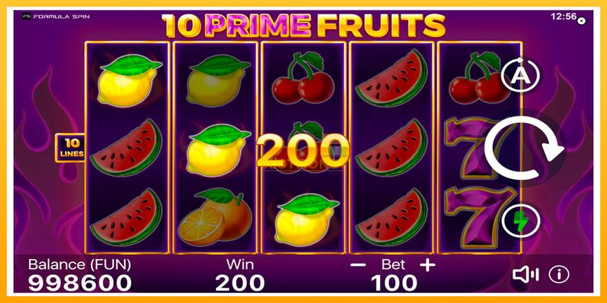 Máquina de jogos 10 Prime Fruits - chance de ganhar dinheiro, foto 3