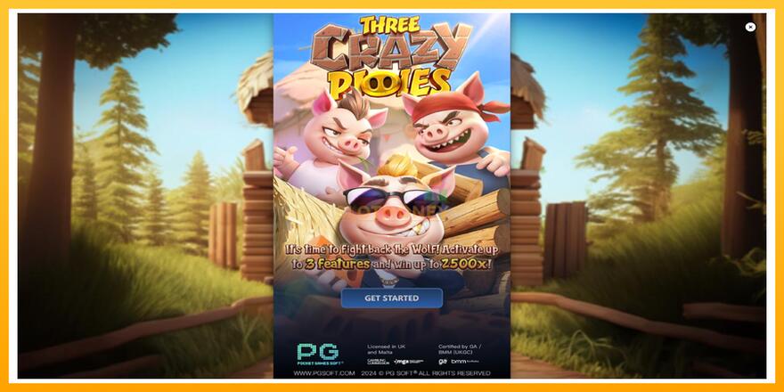 Máquina de jogos Three Crazy Piggies - chance de ganhar dinheiro, foto 1