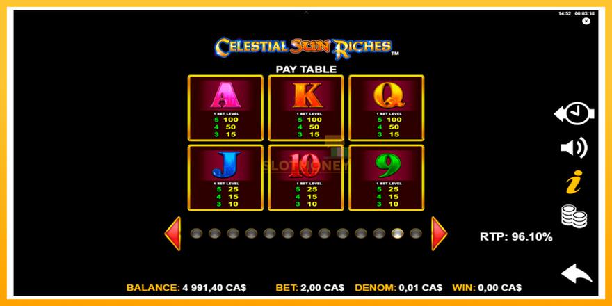 Máquina de jogos Celestial Sun Riches - chance de ganhar dinheiro, foto 7