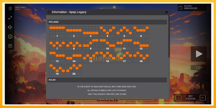 Máquina de jogos Apep Legacy - chance de ganhar dinheiro, foto 6