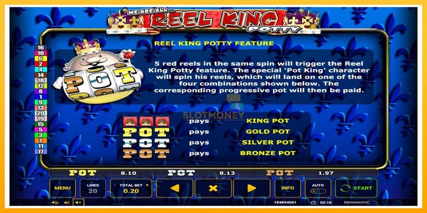 Máquina de jogos Reel King Potty - chance de ganhar dinheiro, foto 4