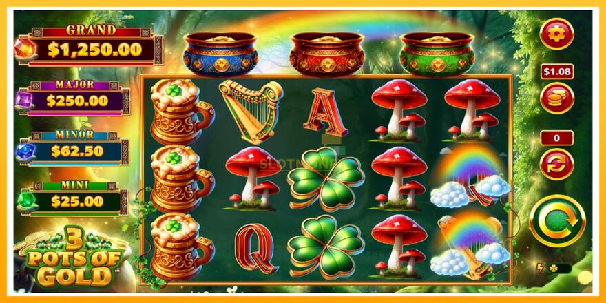 Máquina de jogos 3 Pots O Gold - chance de ganhar dinheiro, foto 2