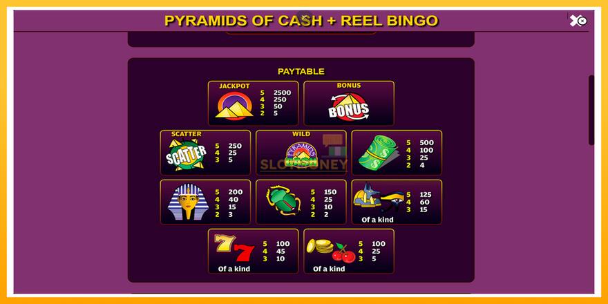 Máquina de jogos Pyramids of Cash with Reel Bingo - chance de ganhar dinheiro, foto 5