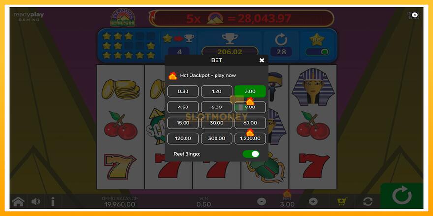 Máquina de jogos Pyramids of Cash with Reel Bingo - chance de ganhar dinheiro, foto 7