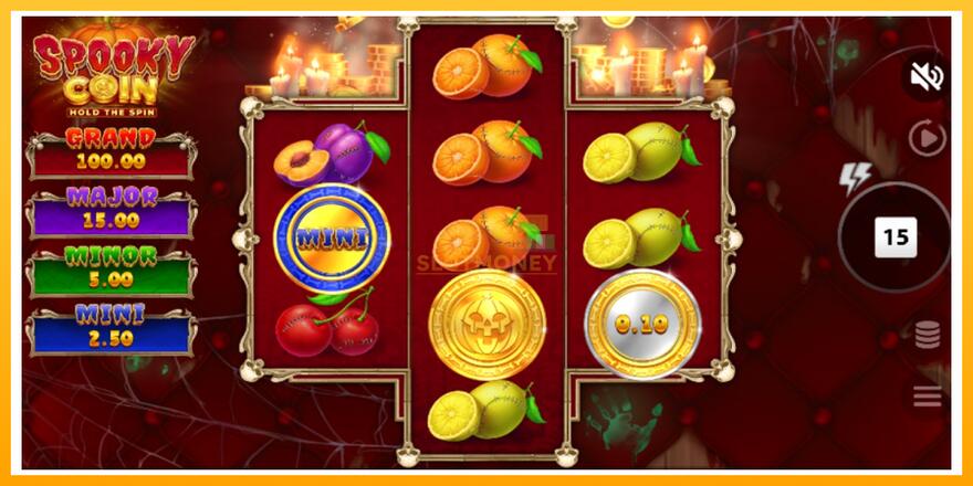 Máquina de jogos Spooky Coin Hold The Spin - chance de ganhar dinheiro, foto 4