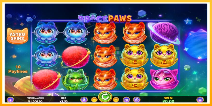 Máquina de jogos Space Paws - chance de ganhar dinheiro, foto 1