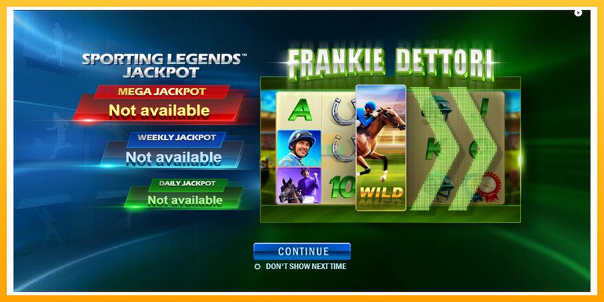 Máquina de jogos Frankie Dettori Sporting Legends - chance de ganhar dinheiro, foto 1