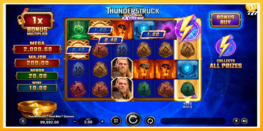 Máquina de jogos Thunderstruck Gold Blitz Extreme - chance de ganhar dinheiro, foto 2