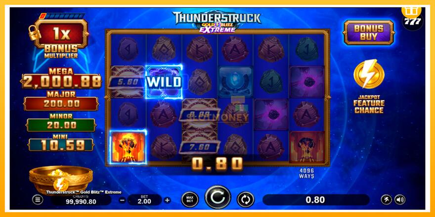 Máquina de jogos Thunderstruck Gold Blitz Extreme - chance de ganhar dinheiro, foto 3