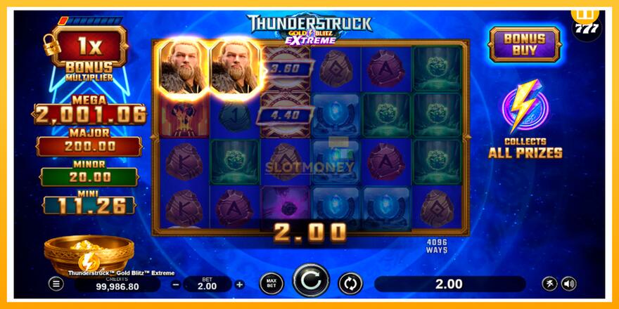 Máquina de jogos Thunderstruck Gold Blitz Extreme - chance de ganhar dinheiro, foto 4