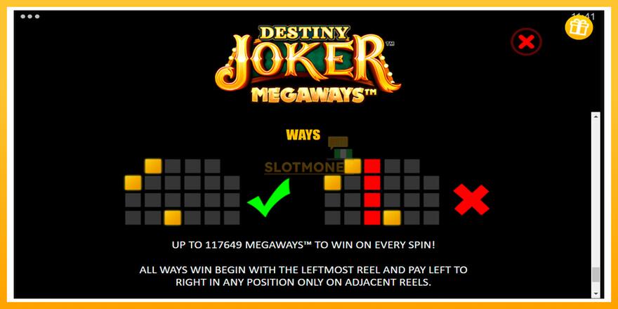 Máquina de jogos Destiny Joker Megaways - chance de ganhar dinheiro, foto 7