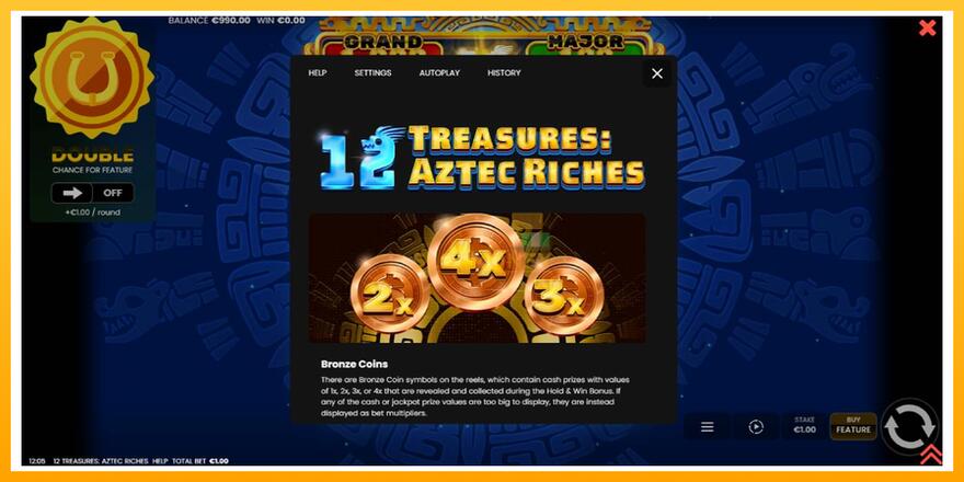 Máquina de jogos 12 Treasures: Aztec Riches - chance de ganhar dinheiro, foto 5