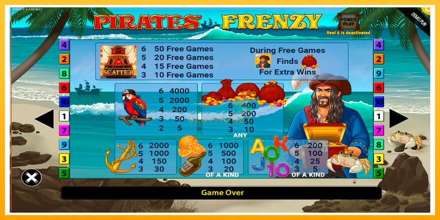 Máquina de jogos Pirates Frenzy - chance de ganhar dinheiro, foto 6