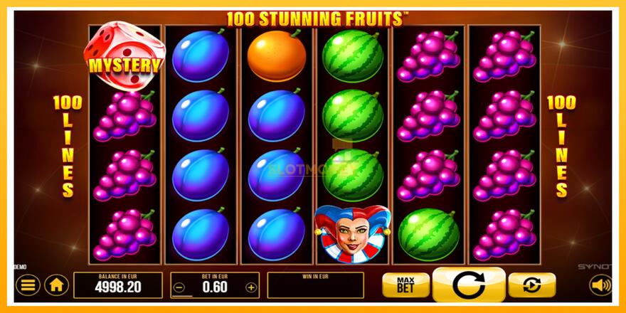 Máquina de jogos 100 Stunning Fruits - chance de ganhar dinheiro, foto 3