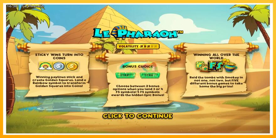 Máquina de jogos Le Pharaoh - chance de ganhar dinheiro, foto 1