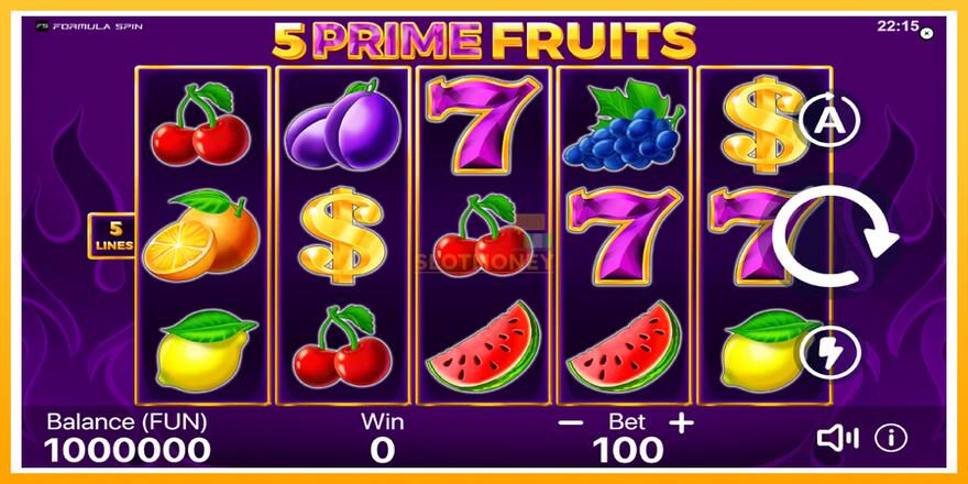 Máquina de jogos 5 Prime Fruits - chance de ganhar dinheiro, foto 2