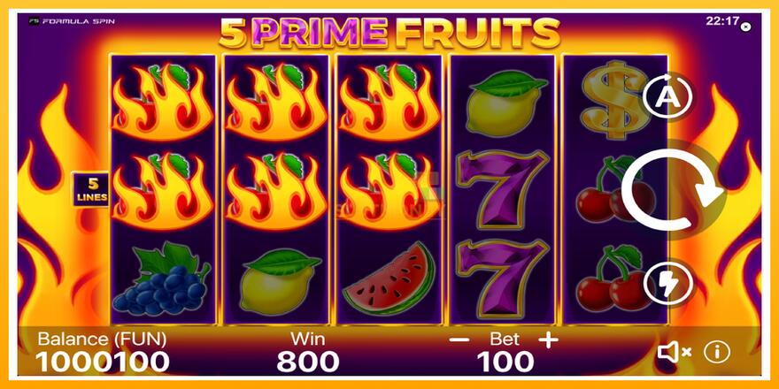 Máquina de jogos 5 Prime Fruits - chance de ganhar dinheiro, foto 4