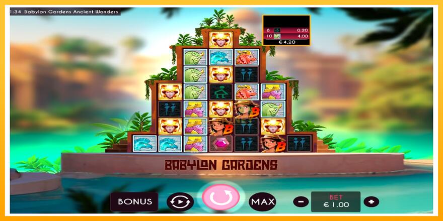 Máquina de jogos Babylon Gardens Ancient Wonders - chance de ganhar dinheiro, foto 3