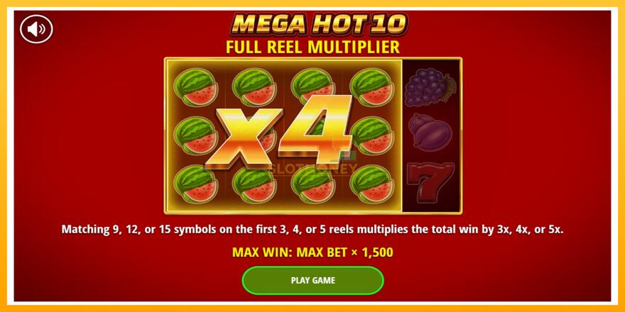 Máquina de jogos Mega Hot 10 - chance de ganhar dinheiro, foto 1