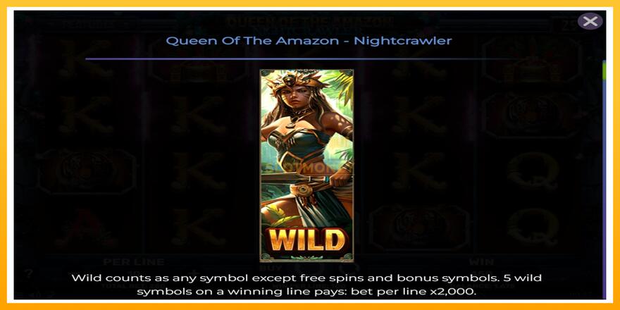 Máquina de jogos Queen of the Amazon - Nightcrawler - chance de ganhar dinheiro, foto 4