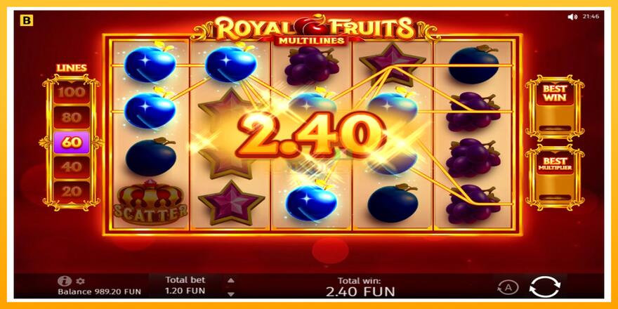 Máquina de jogos Royal Fruits Multilines - chance de ganhar dinheiro, foto 3