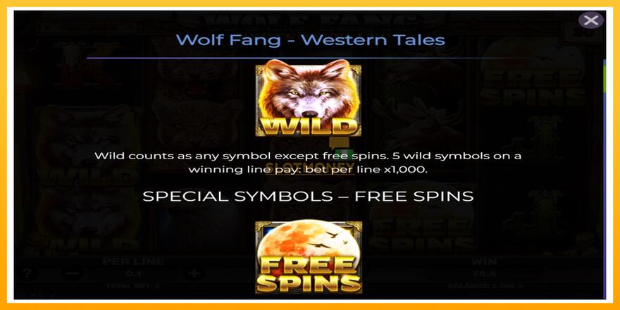 Máquina de jogos Wolf Fang - Western Tales - chance de ganhar dinheiro, foto 4