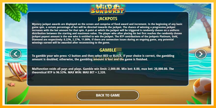 Máquina de jogos Wild Sunburst - chance de ganhar dinheiro, foto 5