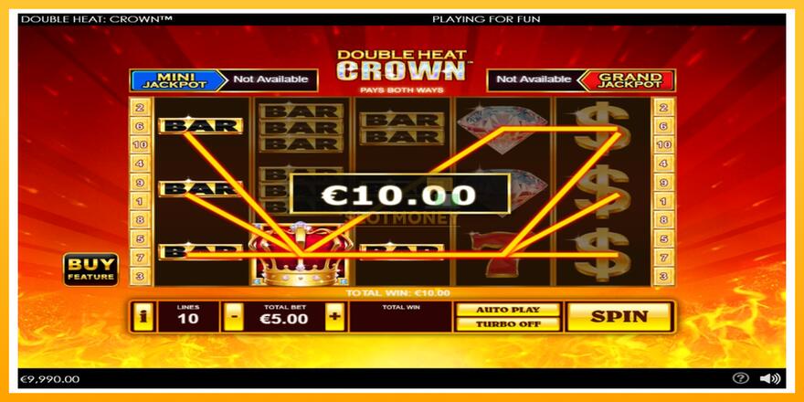 Máquina de jogos Double Heat: Crown - chance de ganhar dinheiro, foto 3